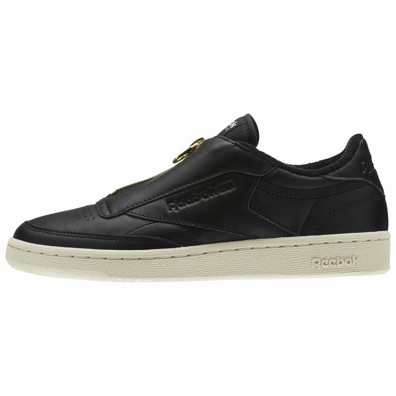 Tenisi Reebok Club C 85 Zip Dama Negrii/Albi Romania TQ9185WT